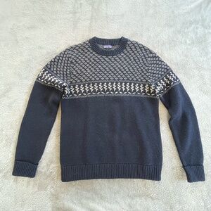 Men's Small Patagonia Recycled Wool Blend Sweater Navy